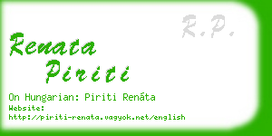 renata piriti business card